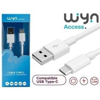 CABLE TYPE-C STANDARD BLANC 12M  24A       (1)