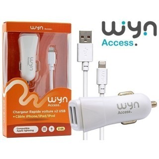 *C.A.C 2.4 A  CABLE LGHTNING BLANC COMP. APPLE(1)