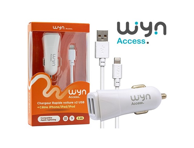 *C.A.C 2.4 A  CABLE LGHTNING BLANC COMP. APPLE(1)