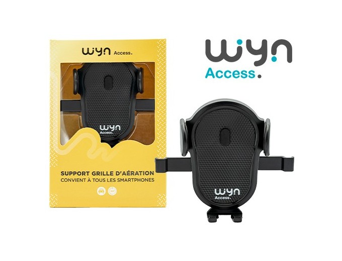 SUPPORT TELEPHONE SUR GRILLE AERATION VOITURE (1)