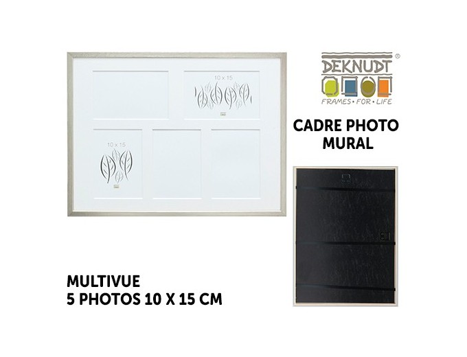 Deknudt cadre bois multivues 5 photos 10x15 S41J