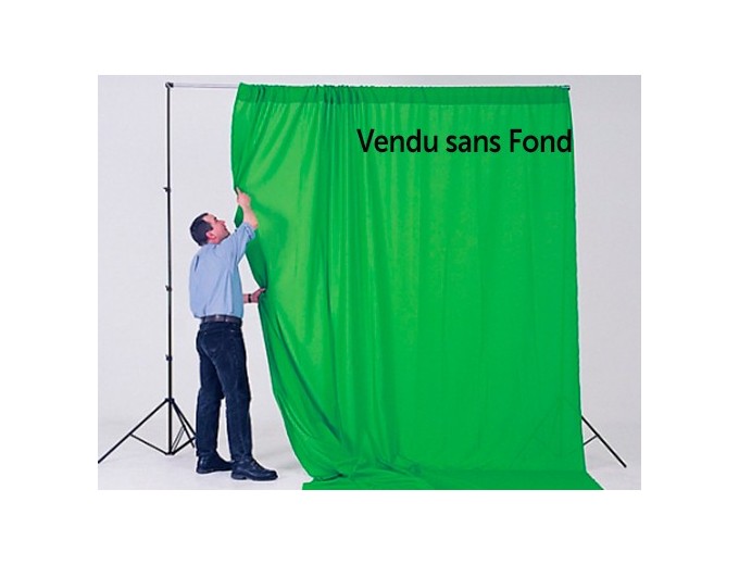 Kit derouleur de fond noir   pince   sac