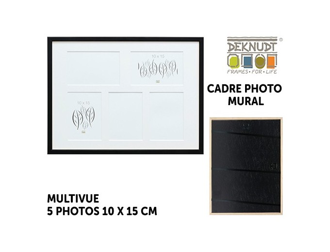 Deknudt cadre bois multivues 5 photos 10x15 S41J