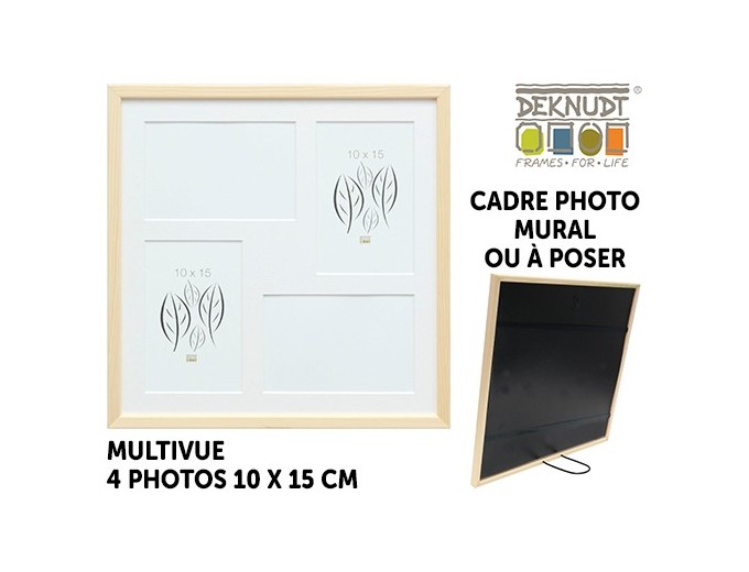 Deknudt cadre bois multivues 4 photos 10x15 S41J