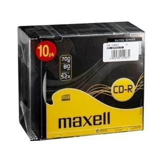 MAXELL CD-R DATA 80 XL52x 700MB BOITIER 5MM (10)