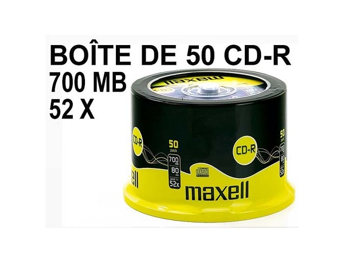 MAXELL CD-R 80XL-52x SPINDLE DE 50 (1)