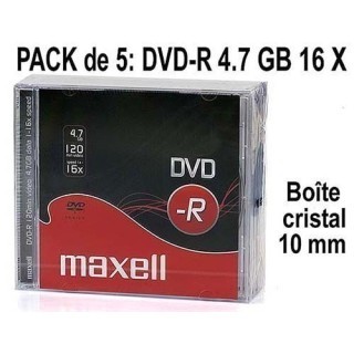 MAXELL DVD-R47 GENERAL BTE CRIST 10MM (5)