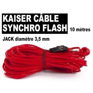 Cable flash 10 m, prise PC Jack 3,5 mm, rouge