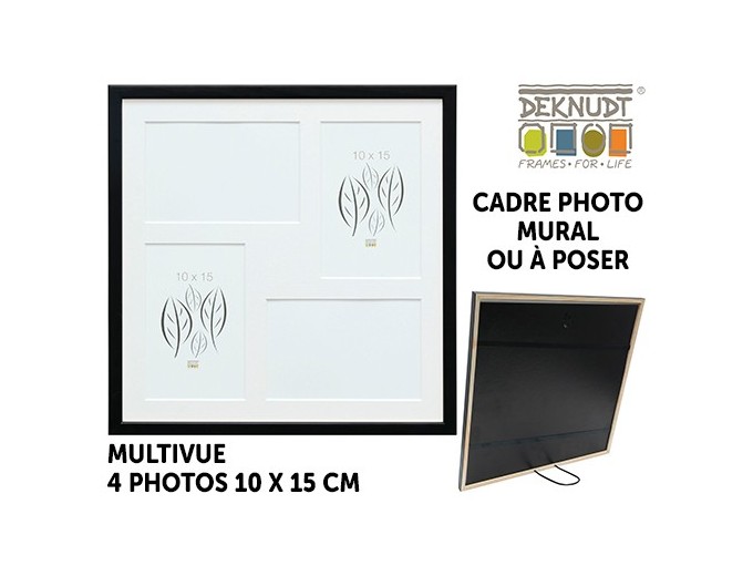 Deknudt cadre bois multivues 4 photos 10x15 S41J