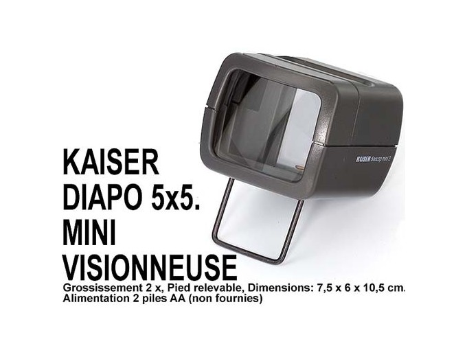 KAISER VISIONNEUSE MINI POUR DIAPO 5X5, 2 FOIS