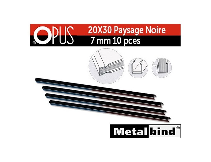 Baguette noire  20x30  paysage 7MM 10 pces