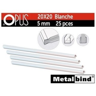 Baguette blanche  20x20  5MM 25pces