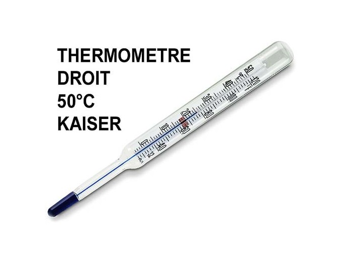 THERMOMETRE DROIT A 50° C KAISER