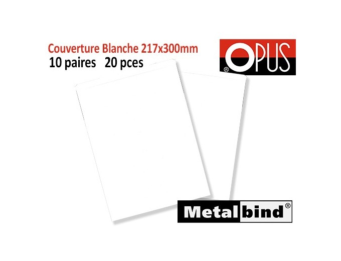 OPUS couverture Blanche 20x30  10 paires  20 pces
