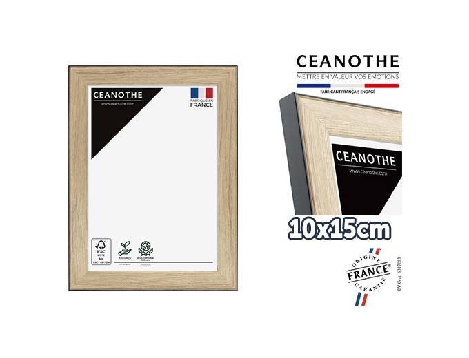 Ceanothe cadre bois NEWTON couleur bois liseret noir