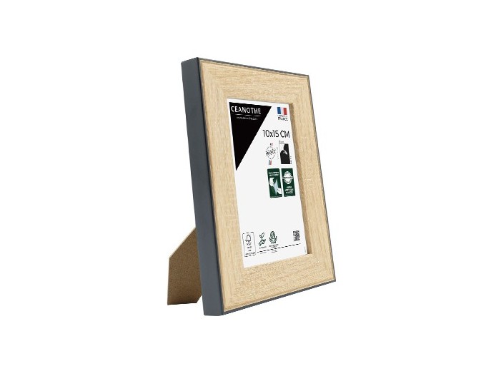 Ceanothe cadre bois NEWTON couleur bois liseret noir