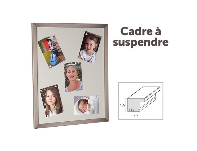 DEKNUDT PELE-MELE MAGNETIQUE 40X50 GRIS (X10)