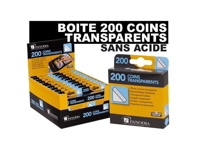 PANODIA BOITE DE 200 COINS TRANSPARENTS
