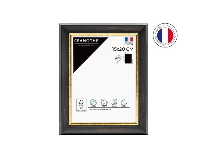 Ceanothe cadre bois noir PANDORE