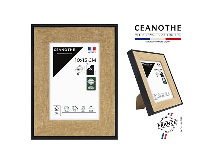 Ceanothe cadre LOFT effet bois et métal vieillit