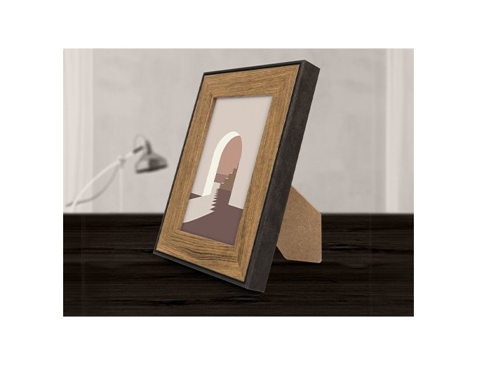 Ceanothe cadre LOFT effet bois et métal vieillit