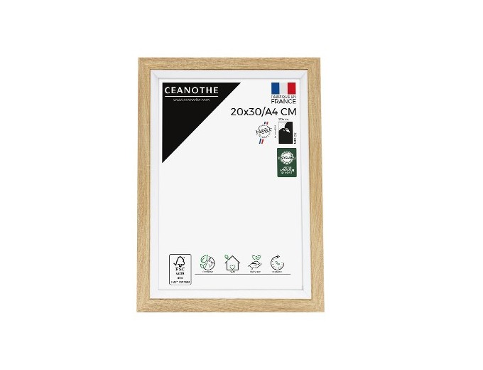 CEANOTHE CADRE 20X30 A4 ACTUAL BOIS BLANC