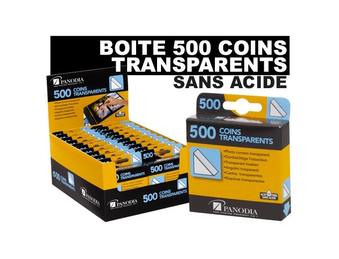 PANODIA BOITE DE 500 COINS TRANSPARENTS