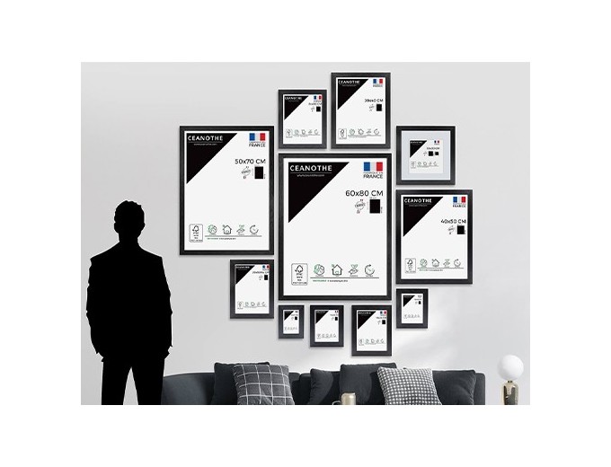 Ceanothe cadre LOFT effet bois et métal vieillit