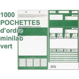 1000 POCHETTE D'ORDRE MINILAB VERT