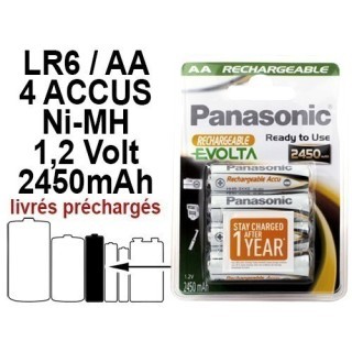 PANASONIC BLISTER 4 ACCUS LR6 NIMH 2450 mAh