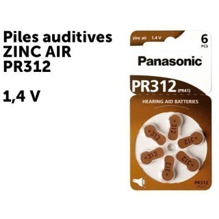 CTE 6 PILES PANASONIC AUDITIVE PR312 (10)