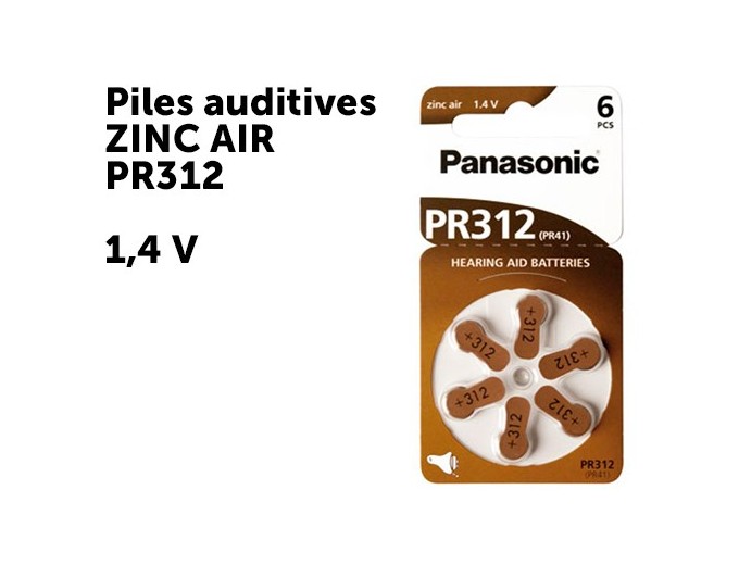 CTE 6 PILES PANASONIC AUDITIVE PR312 (10)