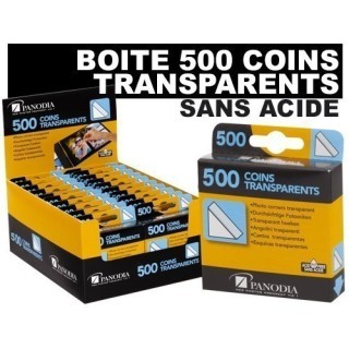 PANODIA BOITE DE 500 COINS TRANSPARENTS