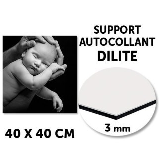 SUPPORT AUTOCOLLANT DILITE EPAISSEUR 3mm, 40x40cm