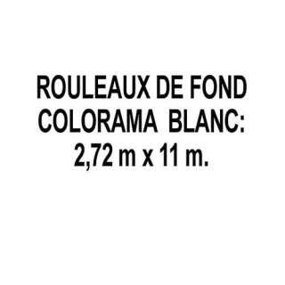 RLX DE FOND COLORAMA ARTIC BLANC  2,72 x 11m