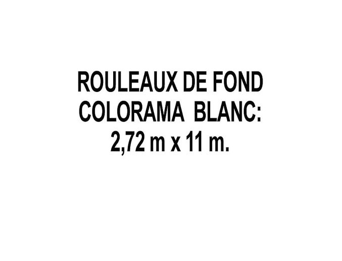 RLX DE FOND COLORAMA ARTIC BLANC  2,72 x 11m