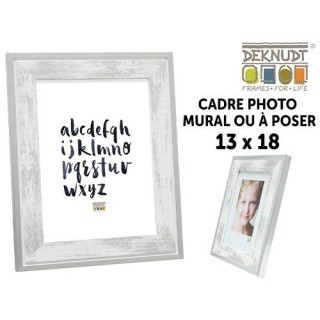 Deknudt cadre bois bord en couleur argenté S43RE1