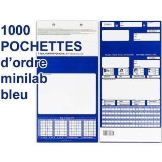 1000 POCHETTE D'ORDRE MINILAB BLEU