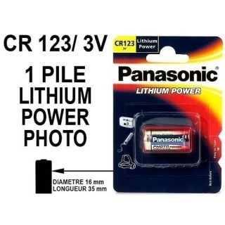 PILE PANASONIC  CR123A 3V (10)