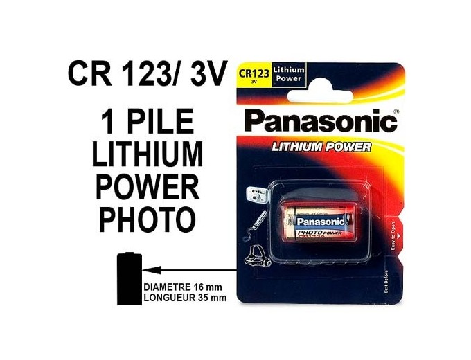 PILE PANASONIC  CR123A 3V (10)