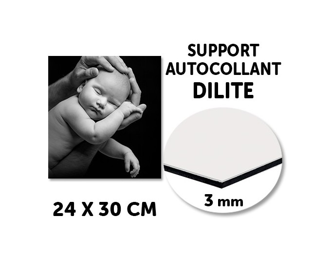 SUPPORT AUTOCOLLANT DILITE EPAISSEUR 3mm, 24x30cm
