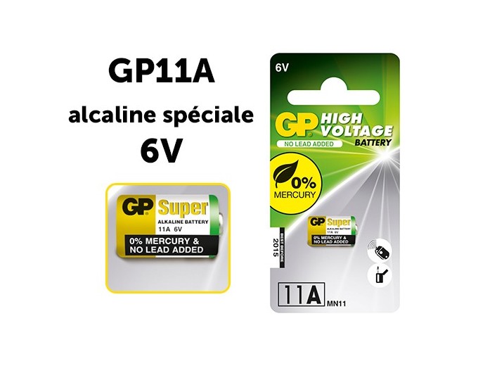 BL 1 PILE ALCALINE GP11 ALARME BRIQ 6V (10)