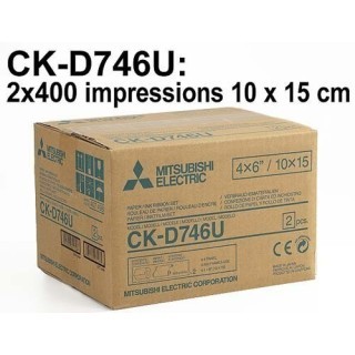 Mitsub 2x400 PHOTOS 10x15 pour EASYID70 CP-D70DW-U