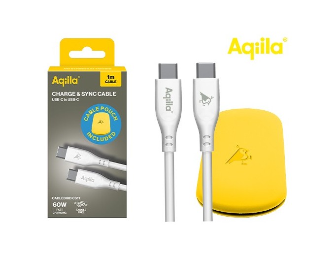 AQIILA CABLE USB-C VERS USB-C 1M 60W   POCH (1)