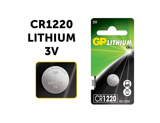 GP  PILE CR1220  LITHIUM 3V (10)