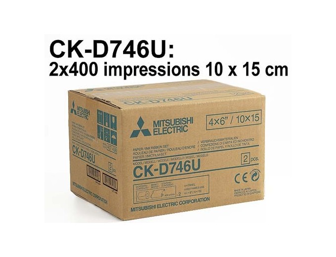 Mitsub 2x400 PHOTOS 10x15 pour EASYID70 CP-D70DW-U