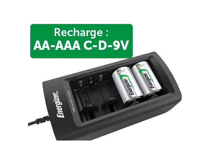 ENERGIZER CHARG 3H POUR ACCUS NiMH AAA AA C D 9V