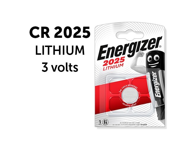ENERGIZER   PILE CR2025 LITHIUM 3V (10)