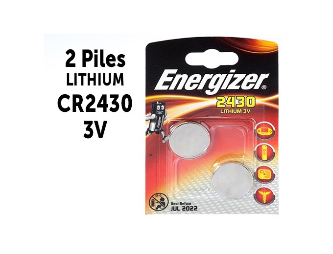 ENERGIZER   CARTE 2 PILES CR2430 LITHIUM 3V (10)