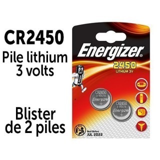 ENERGIZER   CARTE 2 PILES CR2450 LITHIUM 3V (10)